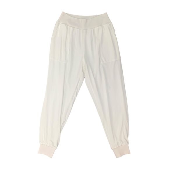 Cinq a Sept Joggers Womens L Large White Pockets High Waist Tous Les Jours Pants - Picture 1 of 12